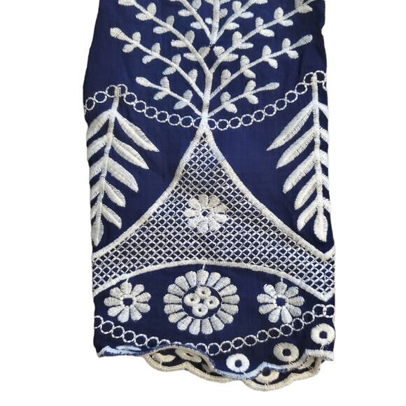 MISA Los Angeles Serene Embroidery Dress in Denim Sz ~S, no size tag FLAW - Picture 5 of 9